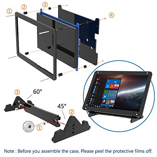7 Inch Touchscreen Monitor voor Raspberry Pi, Draagbare IPS Display 1024 * 600 HDMI Touchscreen met Case, voor Gaming… - Afbeelding 6