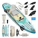 iTAOSTAR C03AP 35" Wide Paddle Board, More Fun Inflatable Sup Board with 5 Fins, 12 Foot Stand Up Paddle Board with Premium SUP Accessories for Adults of All Skill Levels