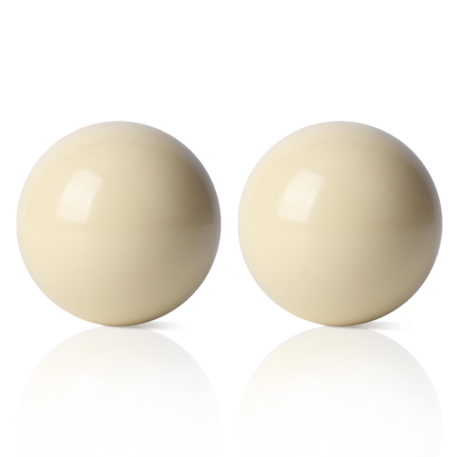 equlup 2Pcs White Billiard Balls, 5.72cm/2.25in Pool Table White Cue Ball Regulation Size Snooker Pool Table Training Spot Cue Ball for Home, Commercial Billiard Tables