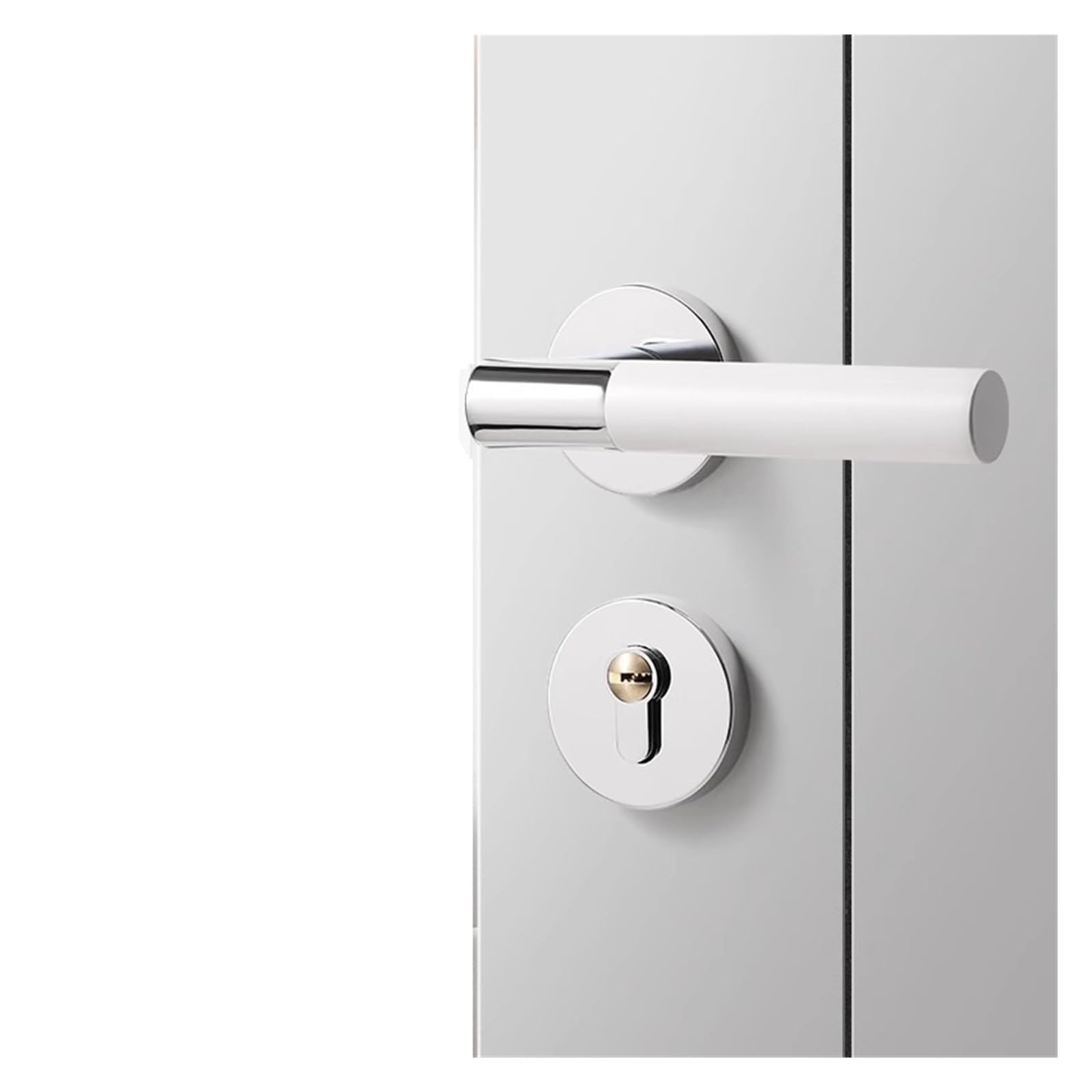 Serrure fendue magnétique haut de gamme blanche pour porte de chambre élégante
