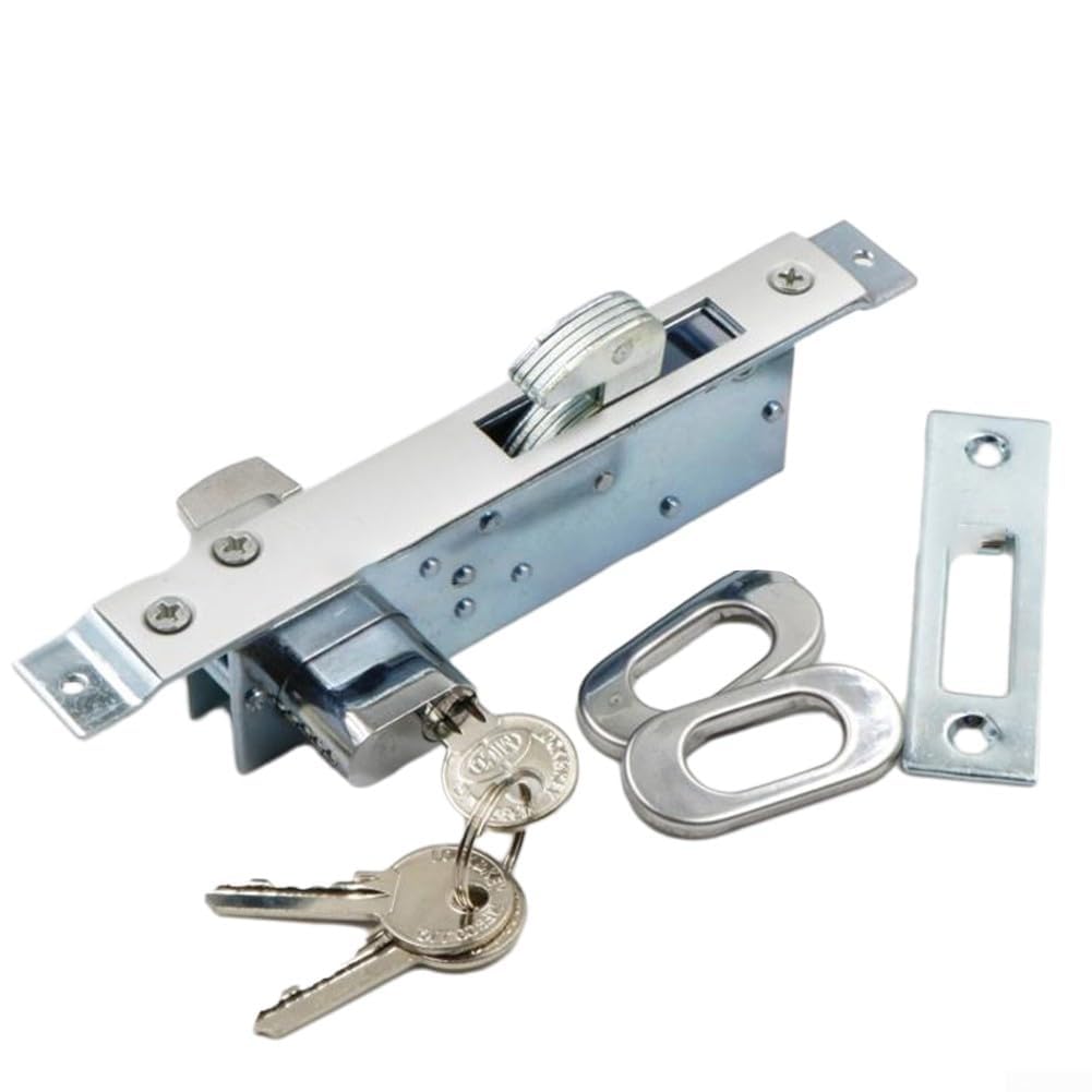Sliding Door Hook Lock, Zinc Alloy Invisible Security Lock for Kitchen and Balcony Sliding Doors Zinc Alloy Design for 35 55MM Door Width