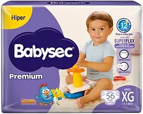 Fralda Babysec Premium Hiper XG 56 Unidades