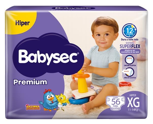 Fralda Babysec Premium Hiper Xg 56 Un