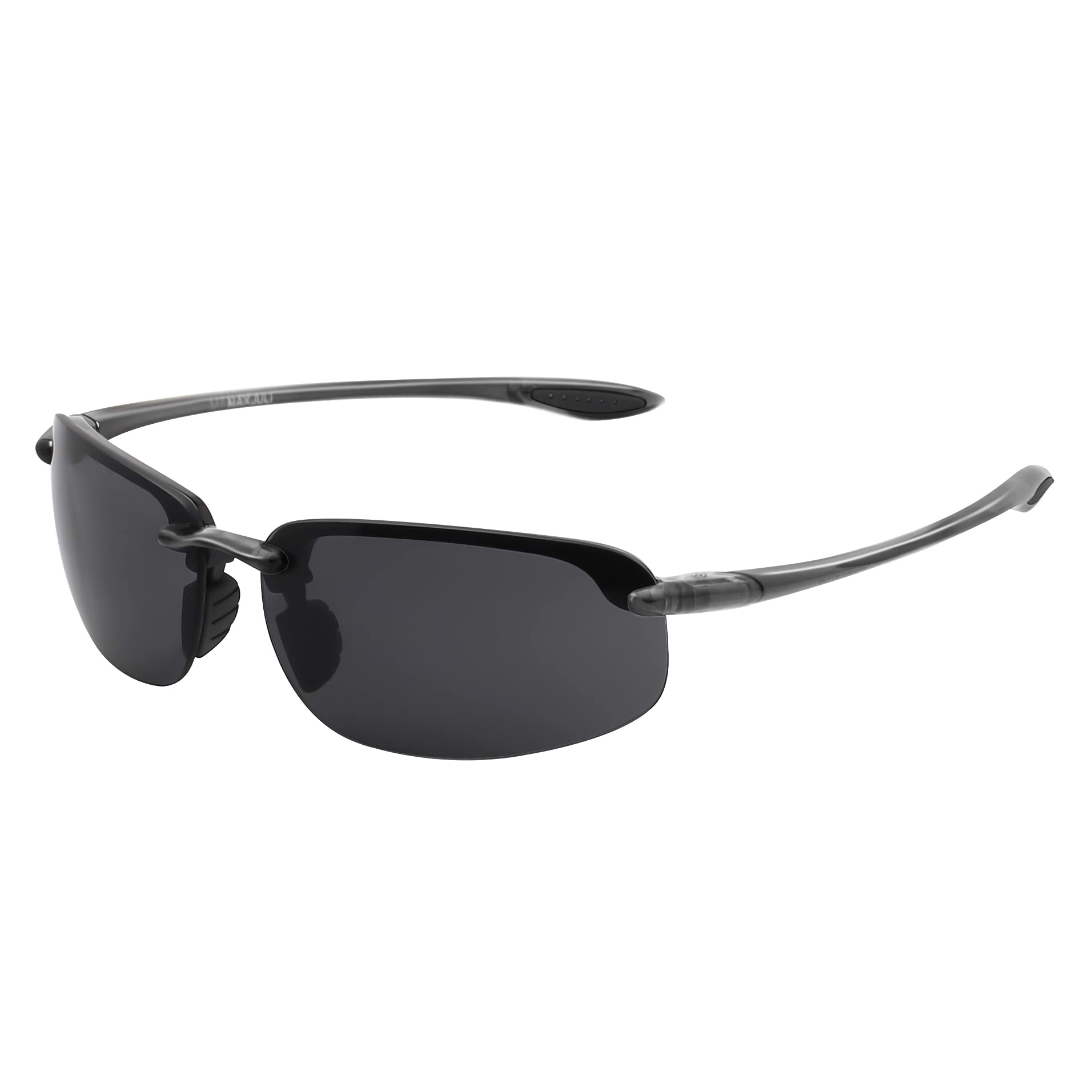 JULI Sports Sunglasses for Men Women Tr90 Rimless Frame for Running Fishing Baseball Driving MJ8001