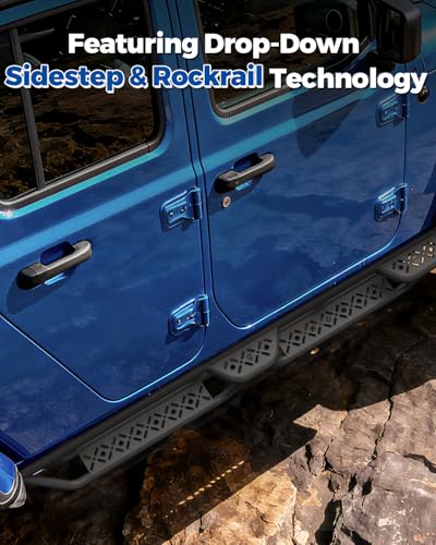 Estribos laterales Xprite para Jeep Gladiator JT 2020-2026 miniatura 7