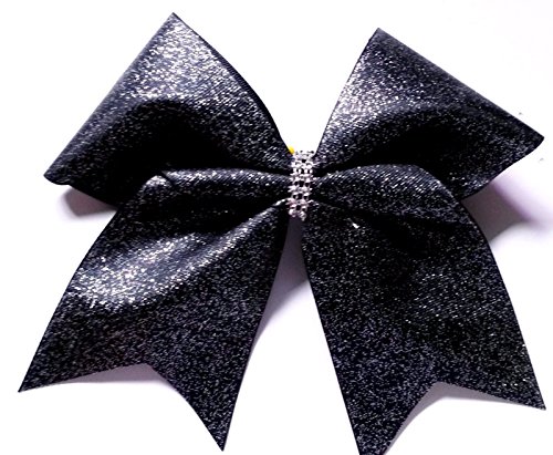 Cheer Bows Black Glittery Bling Hair Bow