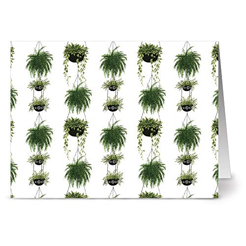 All Occasion Greeting Cards Assortment – 72 Pack - 6 Unique Indoor Oasis Design Series Set – Kraft Envelopes Included – Blank Greeting Card – Glossy Cover Blank Inside – By Note Card Café #TOP3