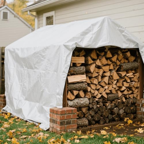 Bâche imperméable blanche en polyéthylène de 3x4m pour protection extérieure