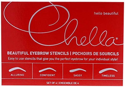 Chella Skin Care Beautiful Brow Stencils 4 piece