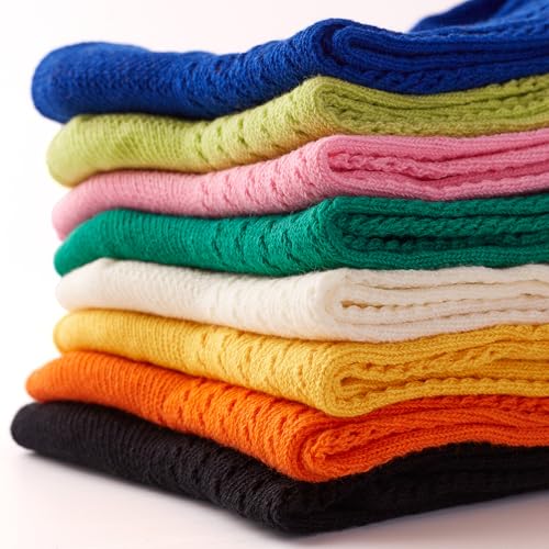 Women's Mesh Sheer Lace Cotton Crew Socks Pack Of 33