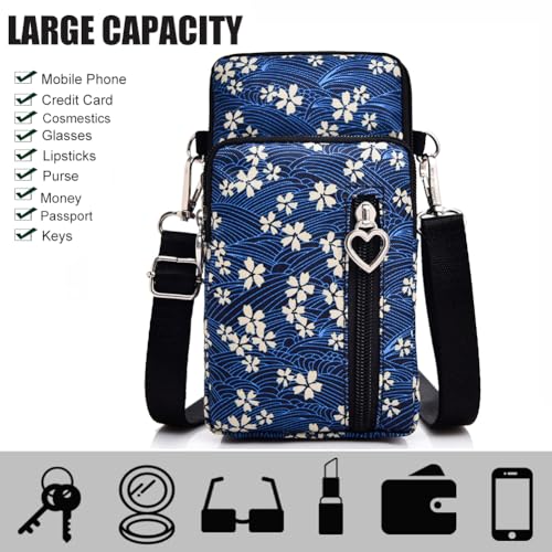 Image of JANKS Small Crossbody Bag for Women - Mini Phone Purses with Crossbody Strap and Wallet - Nylon Arm Bag
