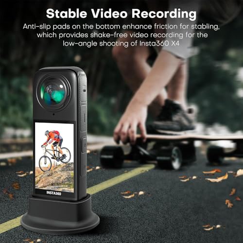 Image of Action Pro Camera Silicone Stand Base Holder Compatible with Insta360 X4 Action Cameras, Non-Slip Desktop Mount, Base Gimbal Support Adapter
