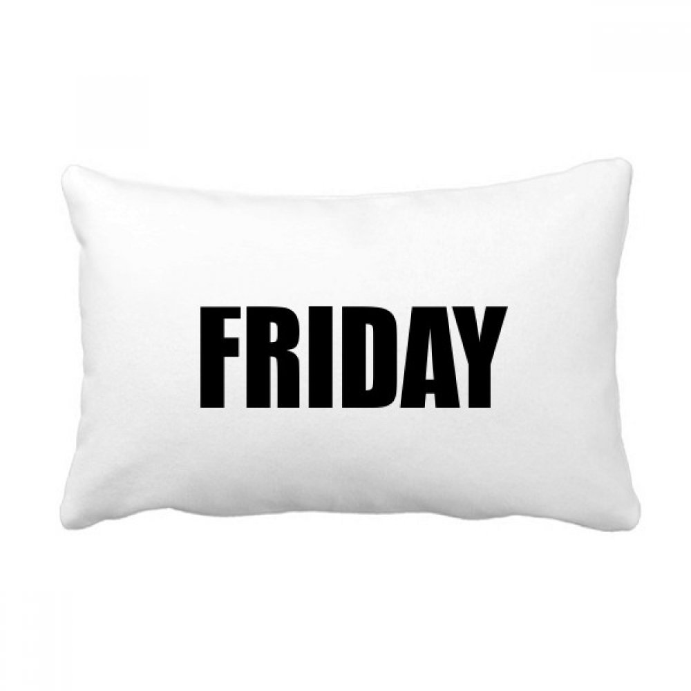 Coussin oreiller lombaire noir Vendredi original comme cadeau de crémaillère