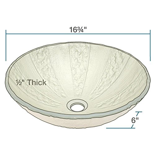 Mr Direct 623-726-Abr Glass Vessel Sink Foil With Faucet And Pop-Up Drain In Antique Bronze, 726, Green, Gold #TOP1