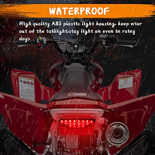 Motoparacc Red Led Tail Light Motorcycle Atv Brake Taillights For 2005-2007 Trx400Ex, 2006-2014 Trx450Er, 2004-2009 Trx450R, 2005-2006 Trx300Ex, Replacement Fit 33700-Hp1-601 #TOP2