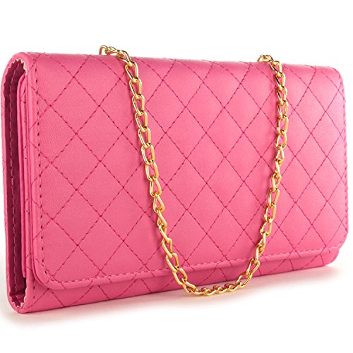 Moto G 3Rd Gen Wallet Case, Coveron® [Clutchcase Series] Phone Cover Purse + Lcd + Mirror Handbag Carrying Case For Motorola Moto G 3Rd Generation 2015 - Pink #TOP3