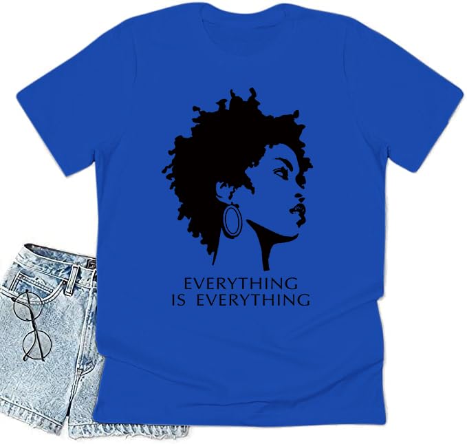 Image of Black History Shirts Black Graphic tees for Men and Women, Magic Fashion Afro American Natural Hair Vintage Melanin T-Shirts