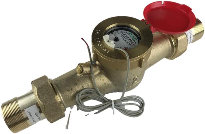 DAE MJ-200R 2" Non Lead Hot Water Meter, Pulse Output + Couplings, Gallons