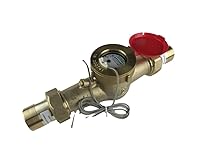 Vista 24 de DAE Medidor de agua caliente sin plomo MJ-75R NTEP, acoplamientos NPT de 3/4", salida de pulso, galón