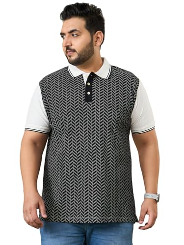 Polo homme multicolore Bigbanana en taille L avec imprimé original tendance à demi-manches