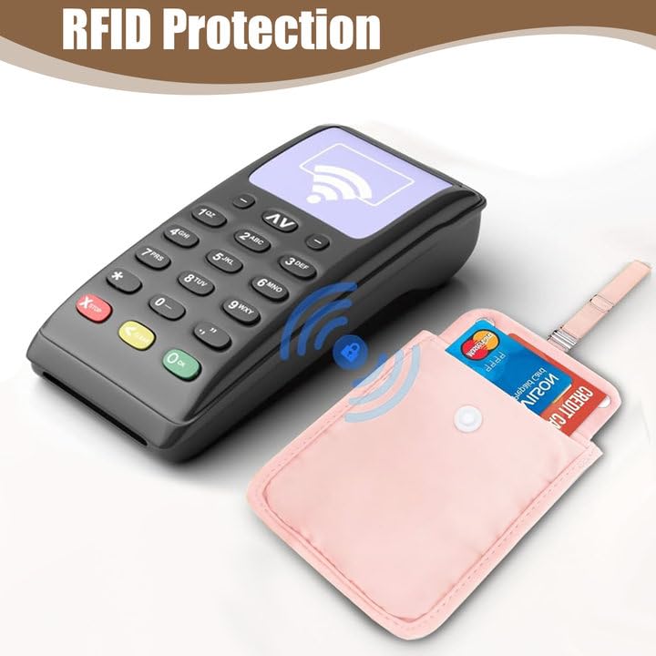 Image of Wallet, 2PCS RFID Washable Hidden Boot Wallet- Adjustable, Credit Cards & Money & Valuables with Adjustable Elastic Neck Strap Suitable for All Bra Sizes -Anti-Pickpocket Travel Pouches Under Clothes