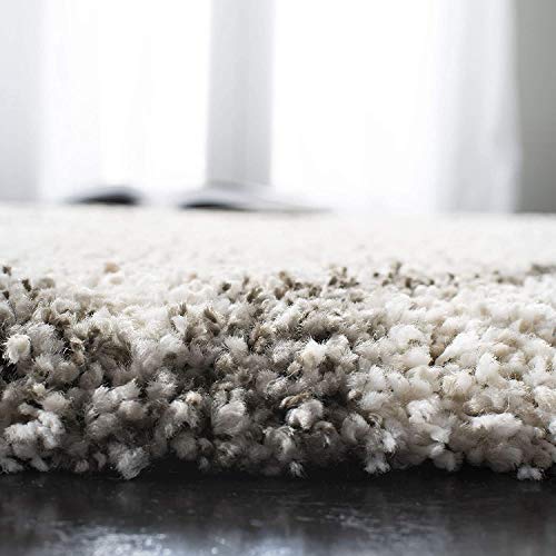 Image of Handwoven Microfibre 3D Rug for Living Room (Ivory & Grey, 4 X 6 Feet, Microfibre)