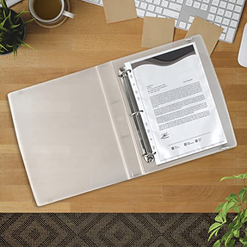 Pasta 3 Argolas com Elástico, Tamanho A4, Fichário Universitário, Acrimet, Cor Cristal