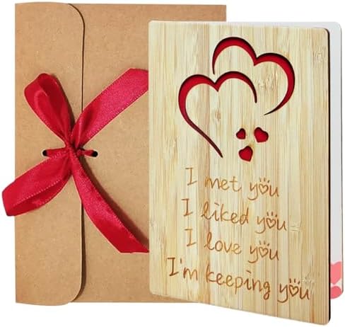 DPKOW I Love You Acrylic Heart Shaped Gift For Couple Lovers