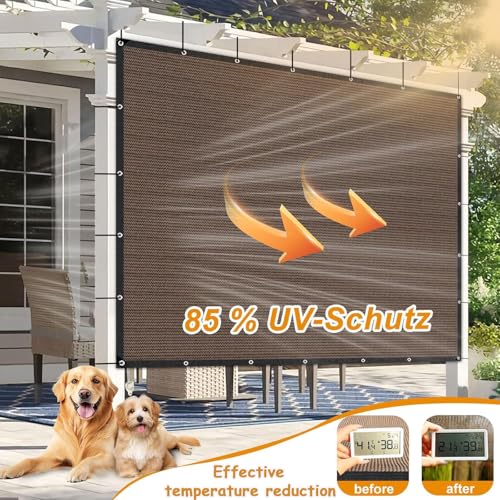 Pantalla de sombra resistente de 3x20m para pergola y coche 3