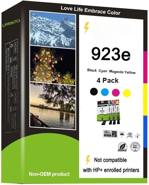 High Pages 923 923e - Cartuchos de tinta para impresoras HP OfficeJet Pro 8130, 8135e, 8138e, 8139e, 8120, 8123, 8122e, OfficeJet Pro 8135e y 8139e,