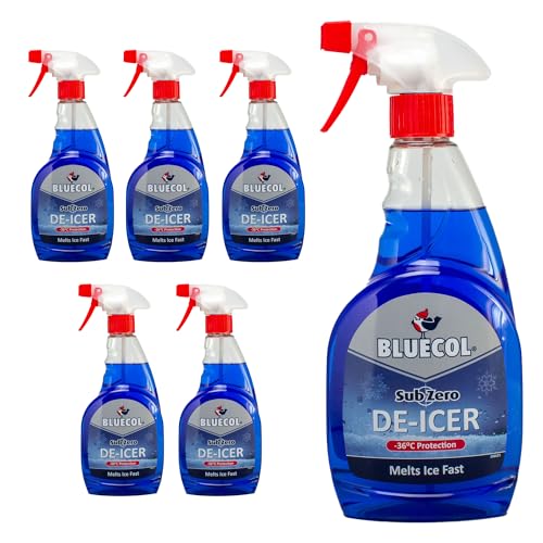Bluecol BLD500 Sub Zero De-Icer Trigger Fast Ice Melt 500ml x 6