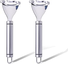 TOYMIS 2pcs Corn Peelers for Corn on The Cob, Corn Planer, Premium Stainless Steel Corn Peeler Stripper Kernel Cutter Simple Kitchen Thresher Tools (Silver)