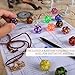 BiiSaa DND D20 Dice Necklace - Removable Lucky D20 Pendant - Geeky Role Playing Jewelry, Ideal Accessory & Gift for DM, D&D Player and RPG Gamer (Gold)