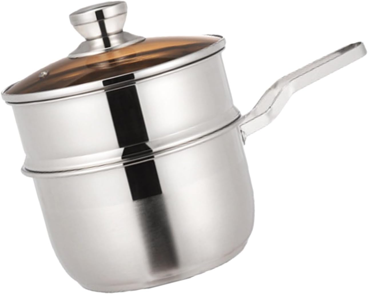 Multipurpose Stainless Steel Steamer Cookware Set 2 Stackable Layer Dishwasher Safe Cooing Pots for Vegetable Steamer Cookware