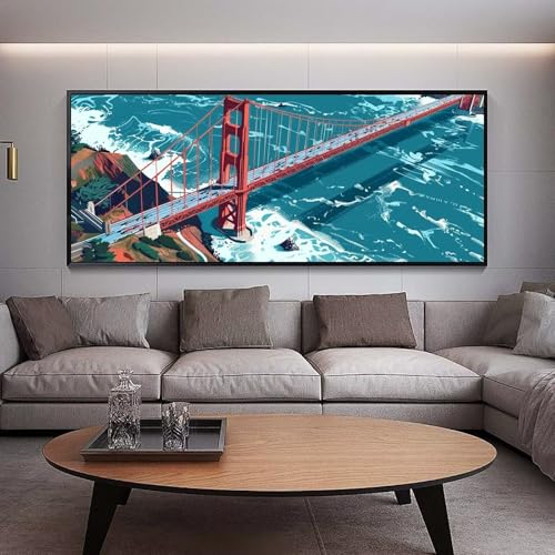 Peinture diamant broderie complet mer XXL 120x50cm Diamond painting adulte