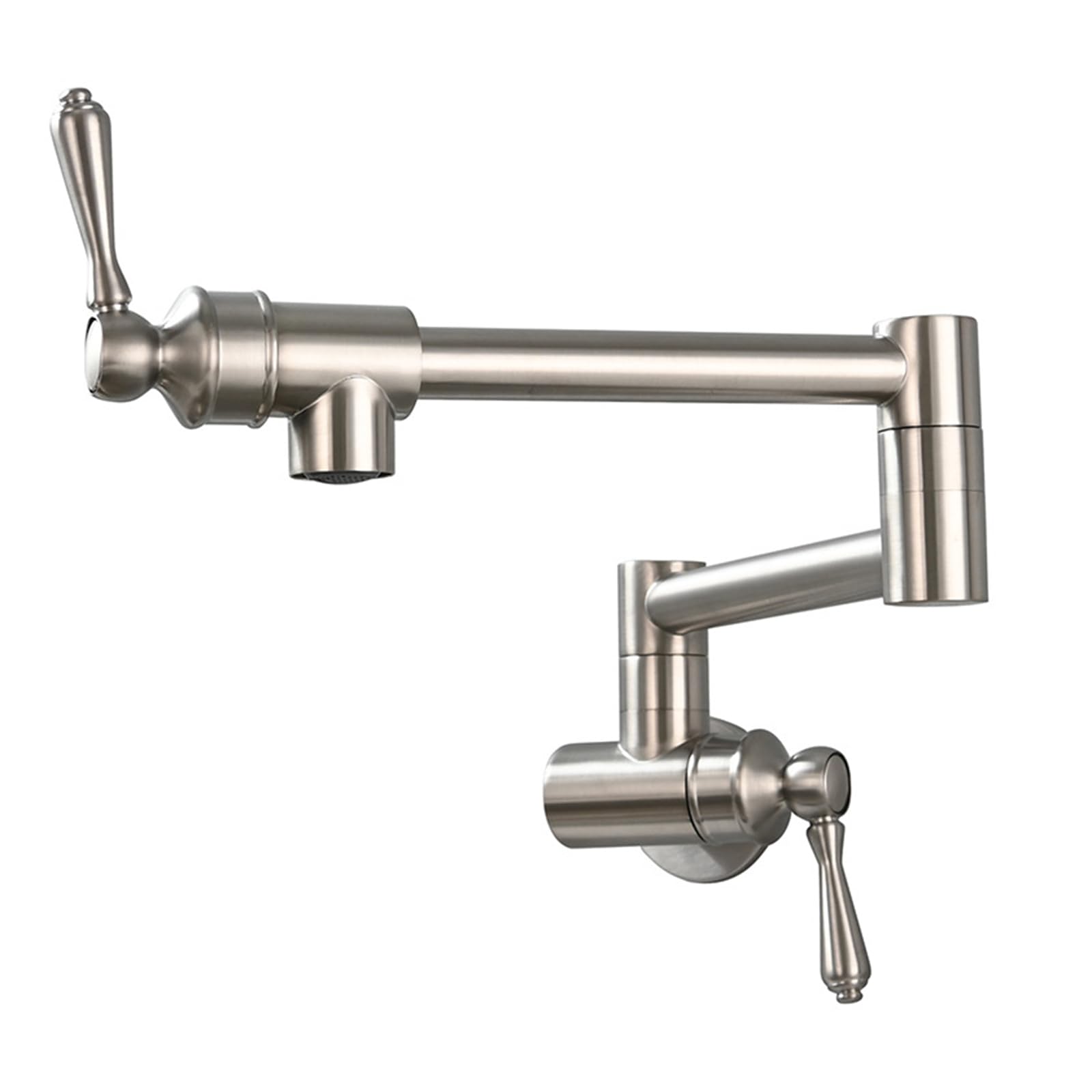 ZYCHSJXA Wall Mount Kitchen Tap Cold Water Swivel Folding Brass Brushed
