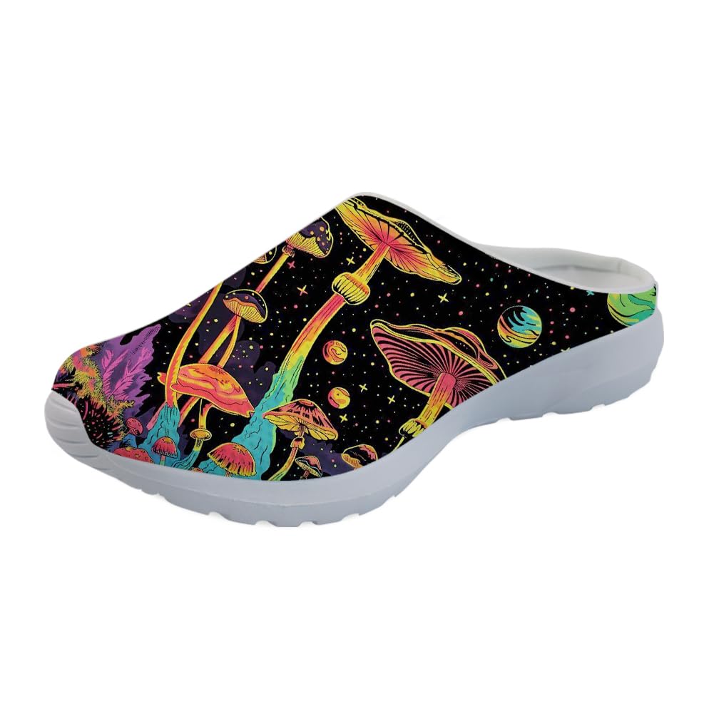 Forchrinse Native Indian Aztec Hippie Mandala Men’s Walking Mule Sneakers Women’s Slip on Garden Clog Open Back Slippers Home Nursing Shoes