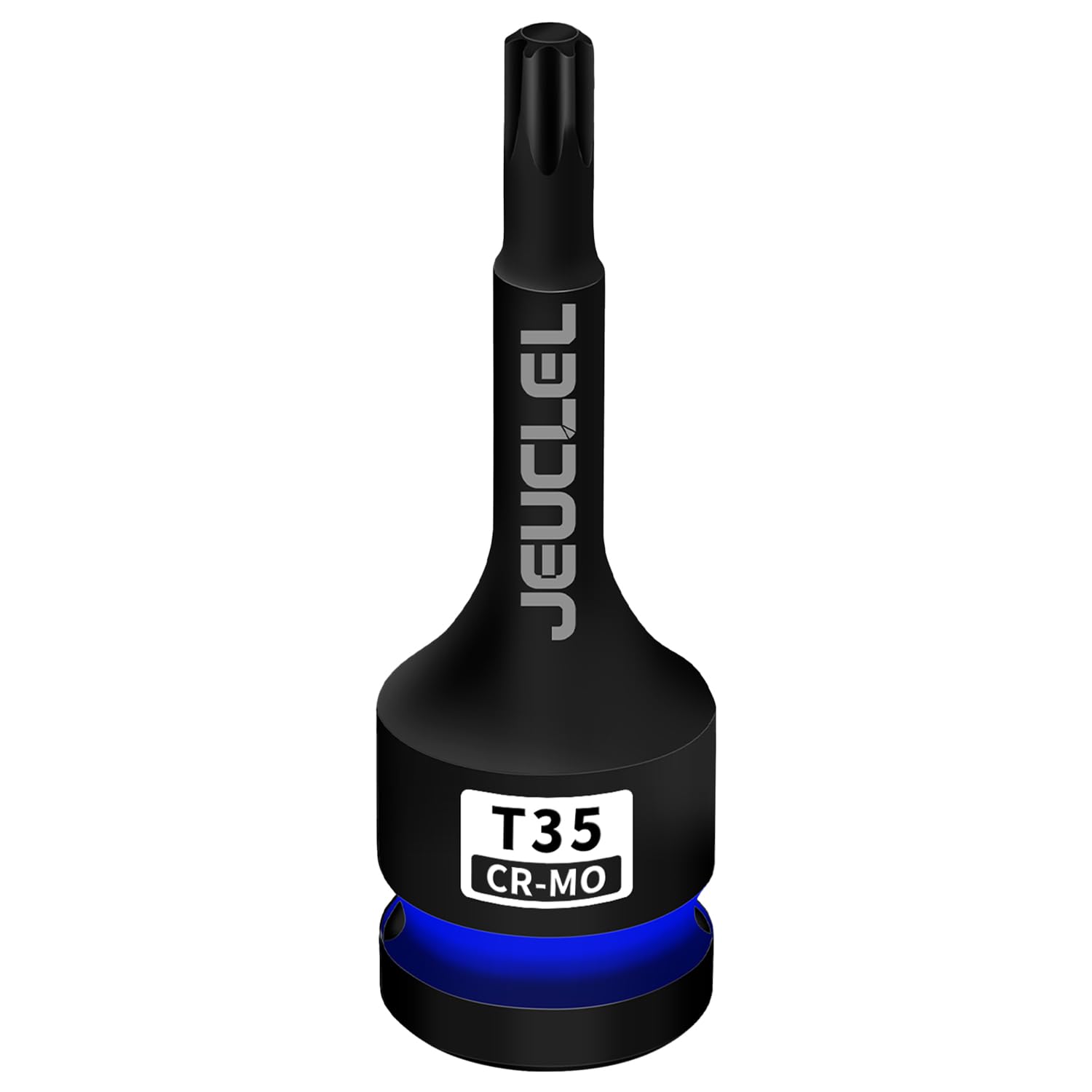 JEUCLEL T35 Torx Star 6 Point Impact Bit Socket, T35 1/2-Inch Square Drive 3-Inch Long Torx Socket, Cr-Mo Steel Lengthen Screwdriver Adapter Tool