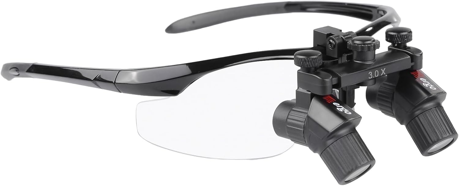 3.0X450mm Plastic Frame Dental Ergo Loupes Pupil Distance Height Adjustable Magnifying Glasses with Cloth Bag DY-119
