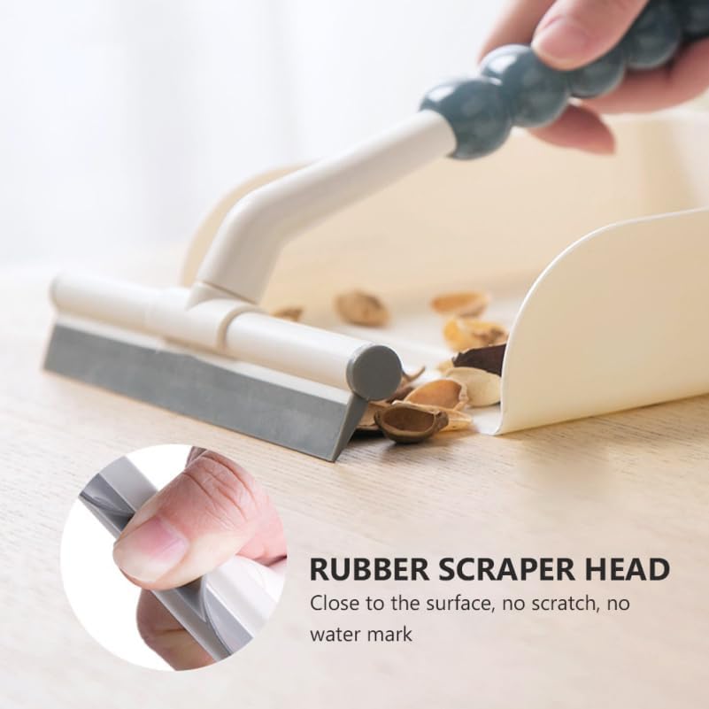 Miniatura 3 de Cabilock Kit multifuncional de goma para mesa de comedor con escobilla de recogedor y cepillo para limpieza del hogar, limpiador de vidrio de