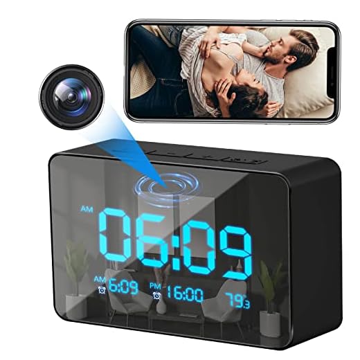 Hidden Camera Clock,Spy Camera HD 1080P Wireless Hidden WiFi Clock,Motion Detection Alert,Mini Spy Camera Hidden Nanny Cam with Night Vision,Remote Monitoring Clock for Home and Office Surveillance