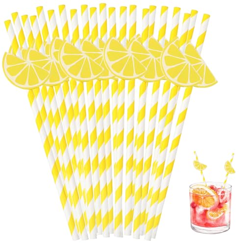 Lemon Paper Straw