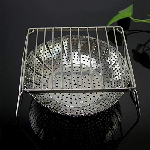 Folding BBQ Grill, Portable Barbecue Stand, Mini Stainless Steel Cooking Pot Stove Support Bracket Rack, for Camping Kitchen