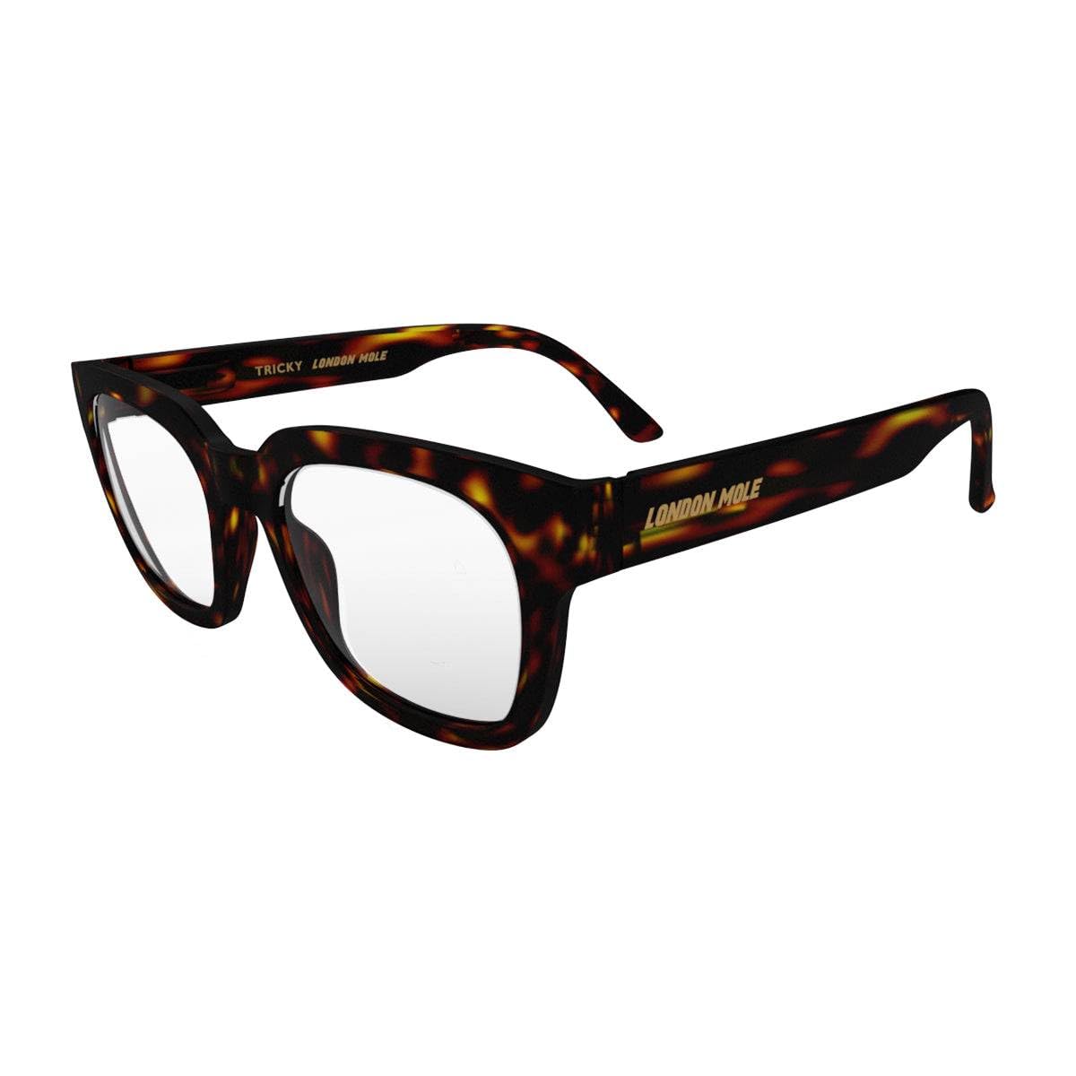 LONDON MOLE® Tricky occhiali da vista con blocco della luce blu | Bloccanti blu di forma quadrata/rettangolare/trapezoidale | Uomo donna unisex