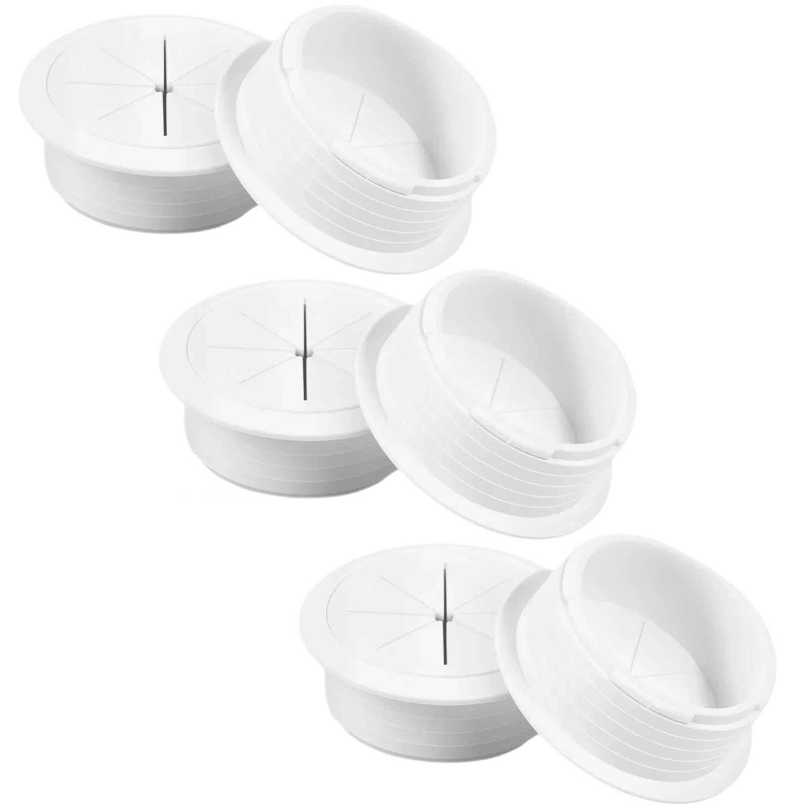 Desk Cable Grommet 20pcs Round Desk Cable Hole Cover, Covers,Plastic Cord Computer Wire Grommets