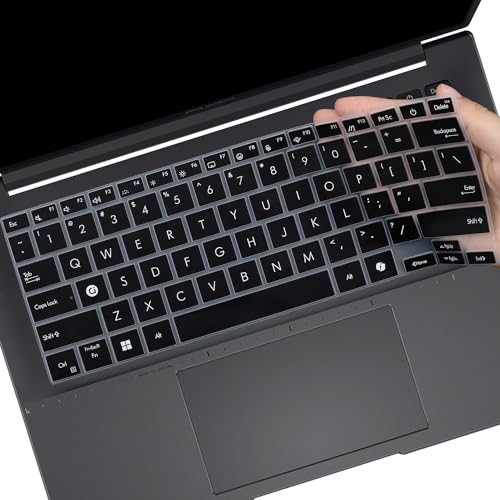 MUBUY-GOL Keyboard Cover for 2024 ASUS VivoBook M5406 S540 14 Inch Laptop Ultra Thin Protective Keyboard Skin US Layout (Not fit 2022 ASUS VivoBook 14 Inch Laptop)-Black