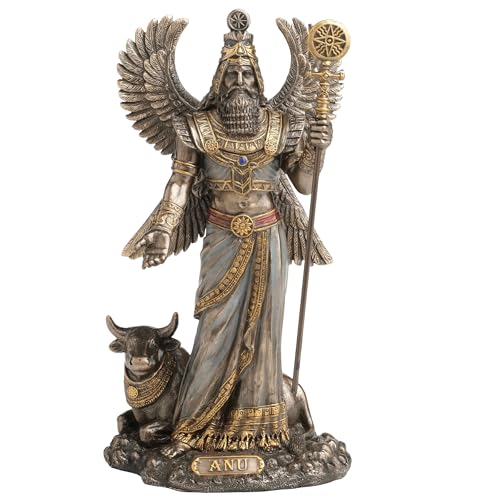 Estatua de Anu Rey Mesopotámico en Resina y Bronce 9.16 pulg