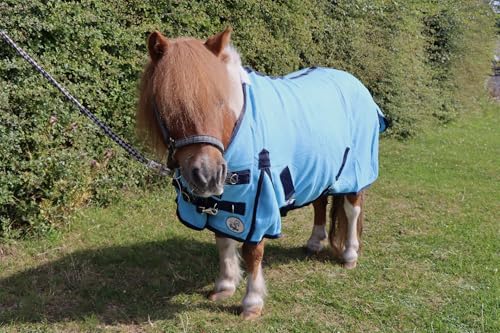 Ruggles Polar Fleece Rug For Shetland Section A Donkey and Miniature Horse | Versatile Rug Ideal for Shows Travel Stable after Exercise or Bathing (Sky Blue, 4' 6") - Image 2