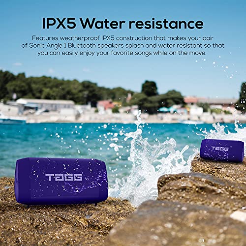 Image of TAGG Sonic Angle 1 10W Portable Bluetooth Speakers Wireless with Dedicated Bass Radiator || Dual Stereo, Water Resistant, 10 hrs Continuous Battery Life- Blue
