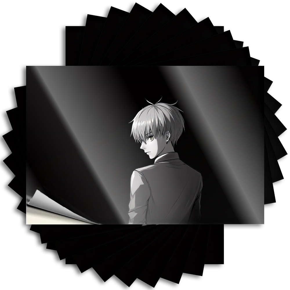 Decal Fun Stuff Peel and Stick - A Young Man in A Suit Stands Against A Dark Background. Helmet Winter Waterproof Vinyl for Standing(12X18CM)